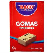 Goma Baco Migajón MG-20 Caja c/20 Pzas - BACO