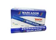 MARCADOR BACO PERMANENTE PLASTICO AZUL C/12 - BACO