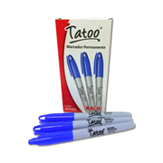 Marcador Baco Tatoo Permanente Punto Fino Color Azul C/10 Pzas - MR098