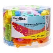 Sacapuntas Barrilito Mix Figuras Bote C/48 Pzas - BARRILITO