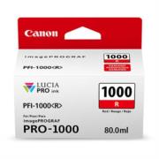 Tinta Canon PFI-1000R Lucia Pro Ink Tank 80ml Color Rojo - 0554C003AB