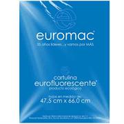 CARTULINA EUROMAC FLUORESCENTE AZUL 47.5X66CM C/10 - EF0032
