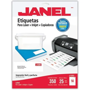 ETIQUETA JANEL LASER 34X102 MM 100H C/1400 - JANEL