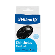 Chincheta Pelikan Color Negro C/100 - PELIKAN