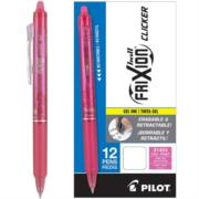 Bolígrafo Pilot Frixion Clicker Borrable Retráctil Color Rosa Caja C/12 Pzas - PILOT