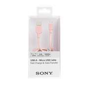 CABLE SONY NYLON USB TIPO A al B (150cm) ROSA - SONY