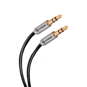 Cable Auxiliar Steren Plug a Plug 3.5mm Ultradelgado Conectores Reforzados 90cm - STEREN