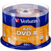 95101 DVD-R Verbatim AZO 4.7GB/120min 16X Tray VL Spindle C/50