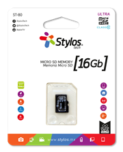 Memoria Micro Sd Stylos 16 Gb Clase 10 Sin Adaptador Stmsds2B - STYLOS